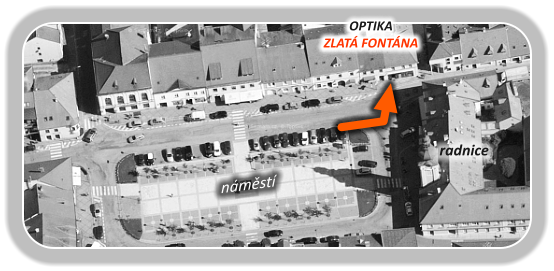 Mapa - Kaplice - Náměstí 47 | Oční optika Zlatá fontána